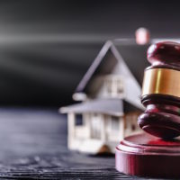 Gavel and house for divorce concept Gavel and house for divorce concept