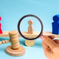 deprivation of parental rights. concept of custody of a child. legal divorce. hammer of a judge. family court, law. parents stand on scales. trial deprivation of parental rights. concept of custody of a child. legal divorce. hammer of a judge. family court, law. parents stand on scales. trial
